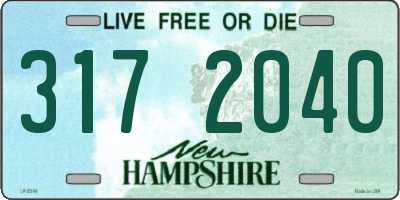 NH license plate 3172040