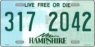 NH license plate 3172042