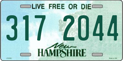 NH license plate 3172044