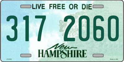 NH license plate 3172060