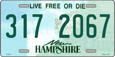 NH license plate 3172067