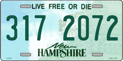 NH license plate 3172072