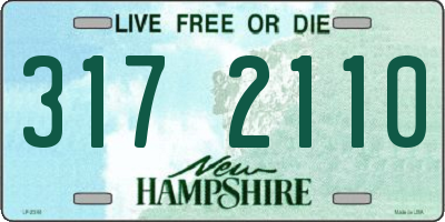 NH license plate 3172110