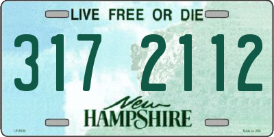 NH license plate 3172112