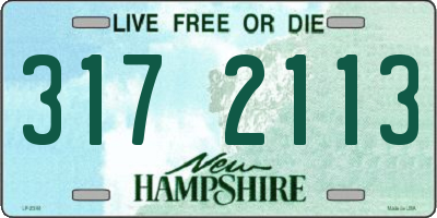 NH license plate 3172113