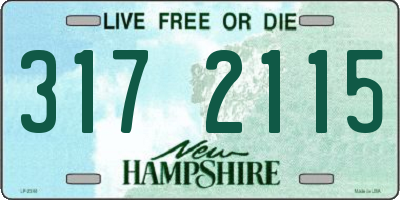 NH license plate 3172115