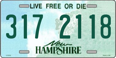 NH license plate 3172118