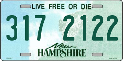 NH license plate 3172122