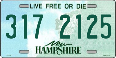 NH license plate 3172125