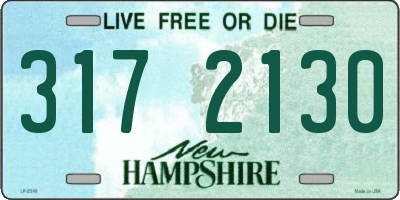 NH license plate 3172130