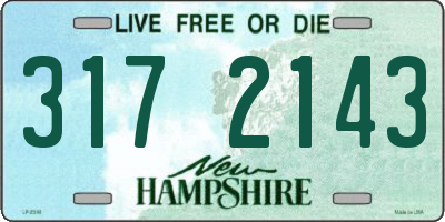 NH license plate 3172143