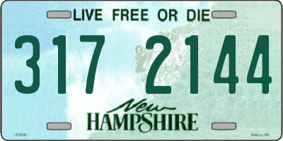 NH license plate 3172144