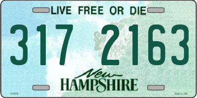 NH license plate 3172163