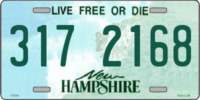 NH license plate 3172168