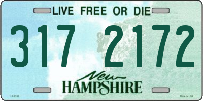 NH license plate 3172172