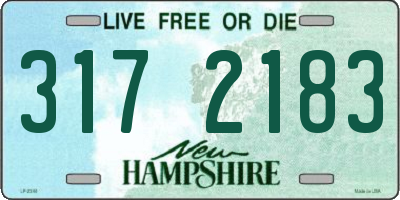 NH license plate 3172183