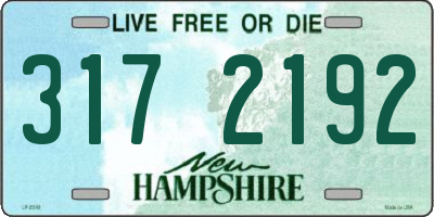 NH license plate 3172192
