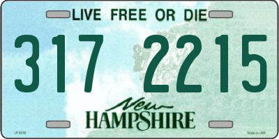 NH license plate 3172215