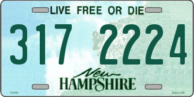 NH license plate 3172224