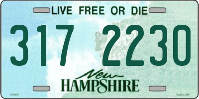 NH license plate 3172230
