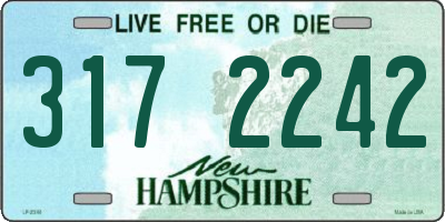 NH license plate 3172242