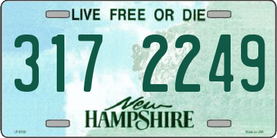 NH license plate 3172249