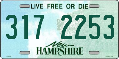 NH license plate 3172253