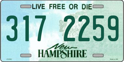 NH license plate 3172259