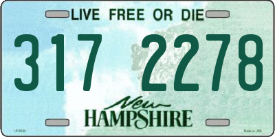 NH license plate 3172278