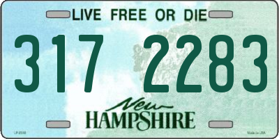 NH license plate 3172283