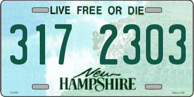 NH license plate 3172303