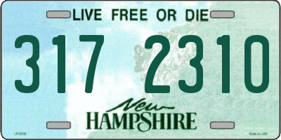 NH license plate 3172310