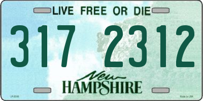 NH license plate 3172312