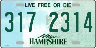 NH license plate 3172314