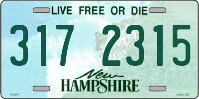 NH license plate 3172315