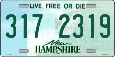 NH license plate 3172319