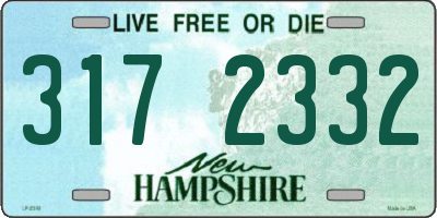 NH license plate 3172332