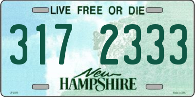 NH license plate 3172333