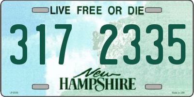NH license plate 3172335