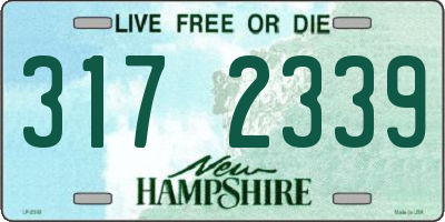 NH license plate 3172339