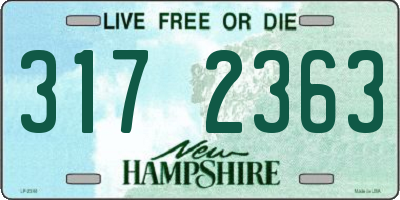 NH license plate 3172363