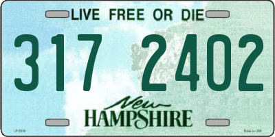 NH license plate 3172402