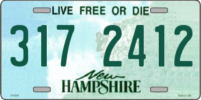 NH license plate 3172412