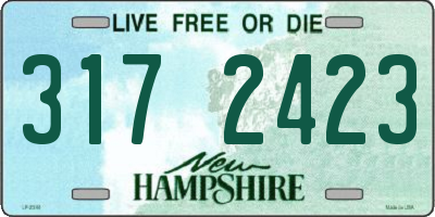 NH license plate 3172423