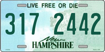 NH license plate 3172442