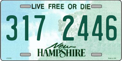 NH license plate 3172446