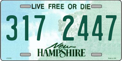 NH license plate 3172447