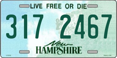 NH license plate 3172467