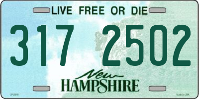 NH license plate 3172502
