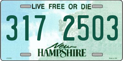 NH license plate 3172503